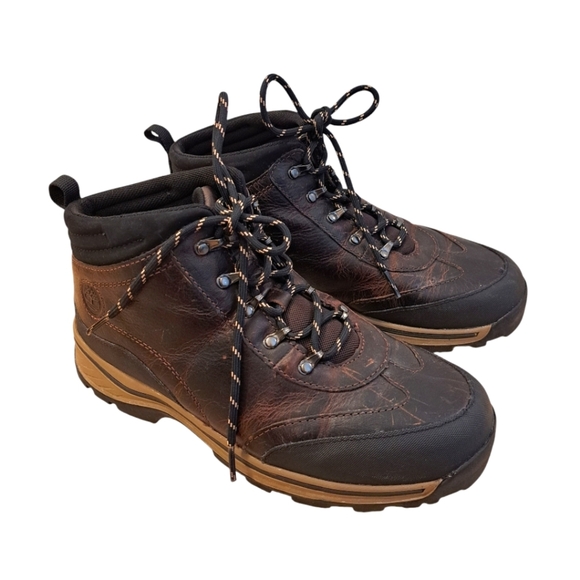 Timberland Brown Leather Lace Up Backroads Hiker Grunge Outdoor Boots Size 6.5 - Picture 1 of 6